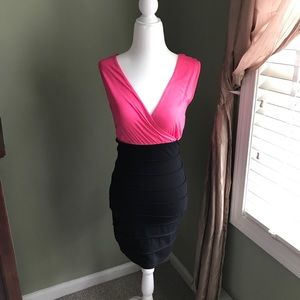 Charlotte Russe pink and black dress